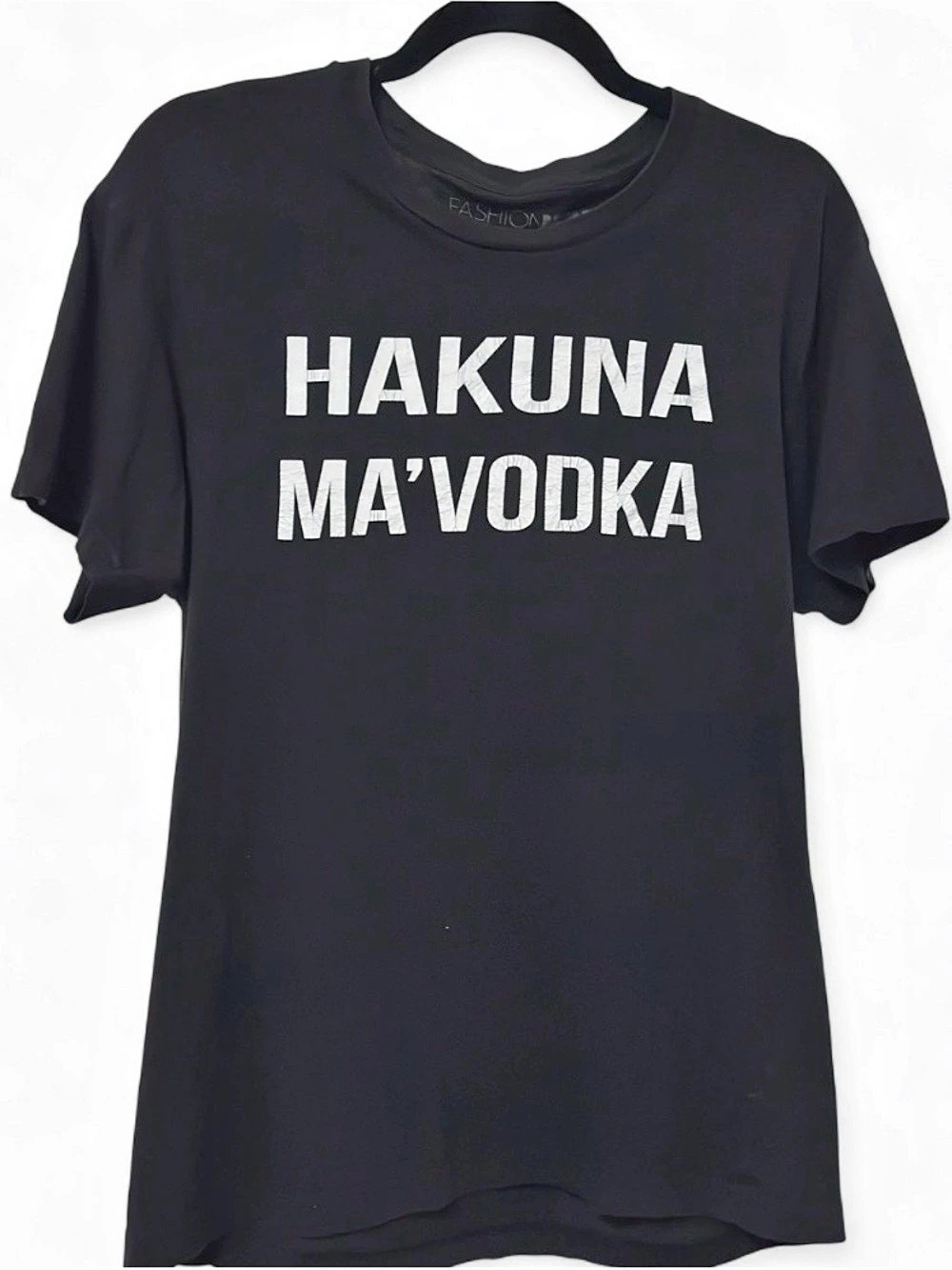 Fashion Nova Hakuna Ma’ Vodka Graphic Tee Black Medium